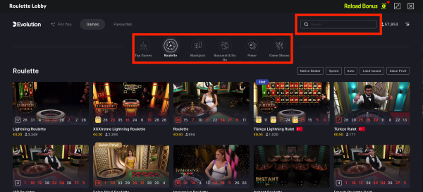 westcasino live roulette lobby detailed view